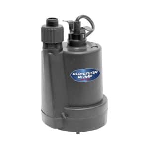 Superior Pump 1/4 HP Thermoplastic Utility Pump